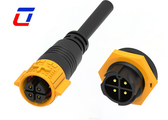 PA66 15A M19 4 ピン コネクタ ラウンド防水クイック ロック産業用電源コネクタ