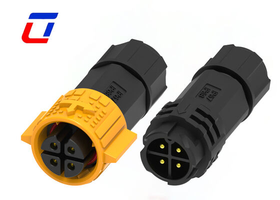 PA66 15A M19 4 ピン コネクタ ラウンド防水クイック ロック産業用電源コネクタ
