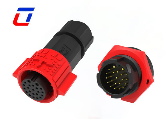 M19 2+20 円形マルチピンコネクタ プラスチック製 PA66 パワーデータ 迅速ロックコネクタ