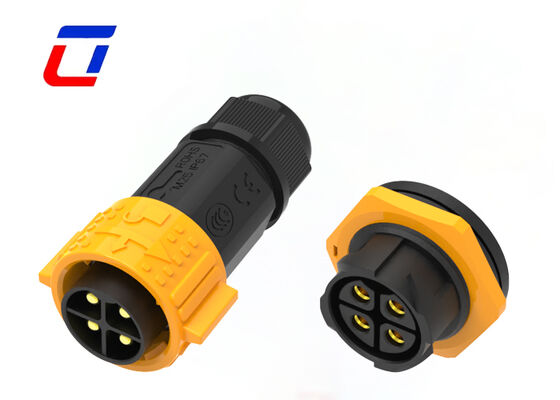 M25 600V 50A 防水 DC 電源コネクタ プラスチック男性女性コネクタ 4 ピン