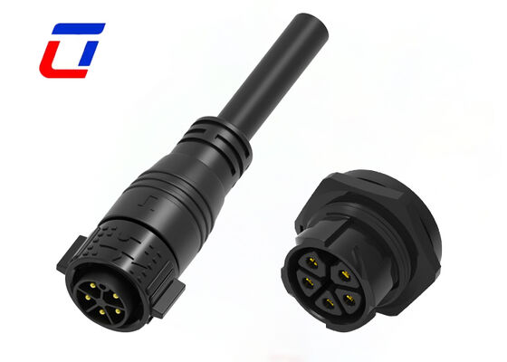 M25 20A 5ピン 電気 男性 女性 コンネクタ RoHS プラスチック PA66 電源 コンネクタ プッシュロック