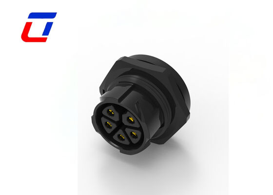 M25 20A 5ピン 電気 男性 女性 コンネクタ RoHS プラスチック PA66 電源 コンネクタ プッシュロック