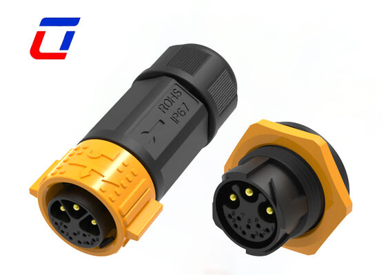 PA66 M25 12ピンプラグとソケット 急速ロック IP67 マルチピンコネクタ 新エネルギー