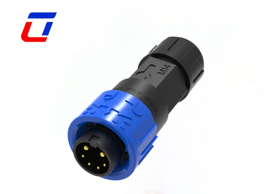 M16 2 + 4 ピンプラスチック丸形コネクタ 300V 防水屋外電気信号コネクタ