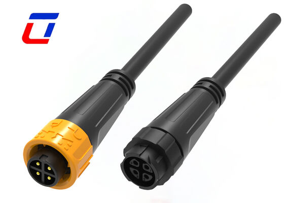 10A M16 4ピン IP67 電源接続器 300V 男性から女性 防水速接続器