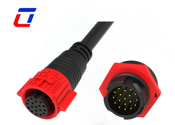 5A IP67 M19 防水プラグとソケットコネクタ プラスチック PA66 18ピンデータコネクタ