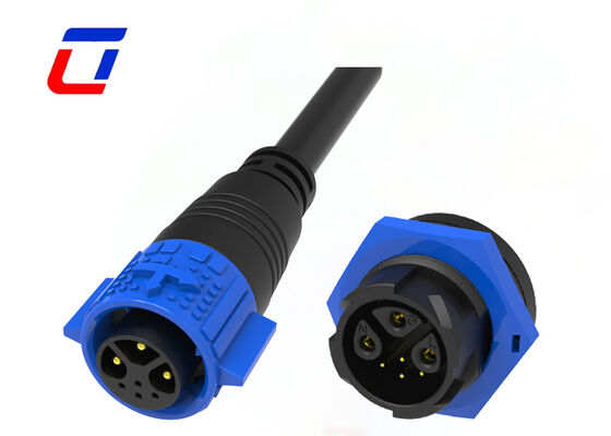 15A+5A M19 3+4 ピン IP67 コネクタ 300V 防水電源信号ワイヤ接続