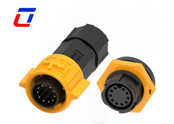 300V円形プッシュプルコネクタ 10ピンM19 防水コネクタ 屋外LEDディスプレイ用