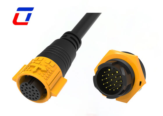 M19 IP67 防水接続ワイヤー 300V マルチピン 2+20ピン 太陽系用