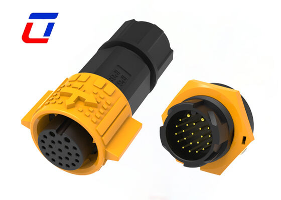 M19 IP67 防水接続ワイヤー 300V マルチピン 2+20ピン 太陽系用