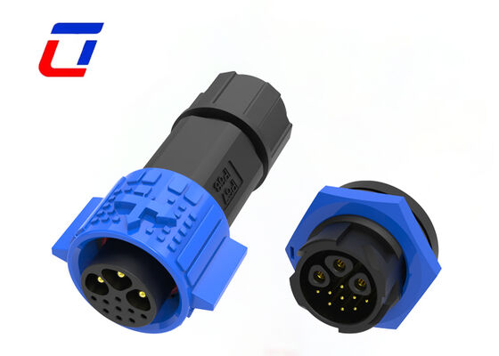 IP67 15A+5A M19 マルチピン防水コネクタ 3+9ピン 電源 データコネクタ 屋外用