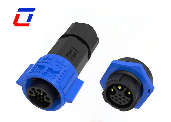 IP67 15A+5A M19 マルチピン防水コネクタ 3+9ピン 電源 データコネクタ 屋外用