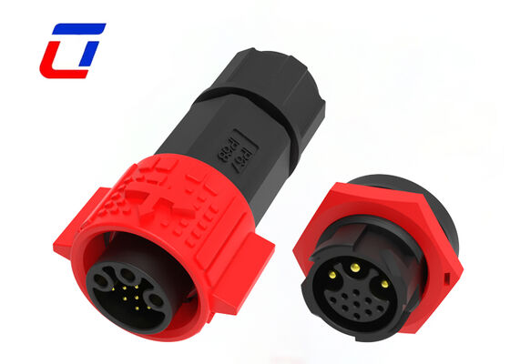IP67 15A+5A M19 マルチピン防水コネクタ 3+9ピン 電源 データコネクタ 屋外用
