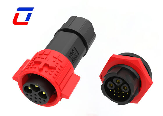 IP67 15A+5A M19 マルチピン防水コネクタ 3+9ピン 電源 データコネクタ 屋外用