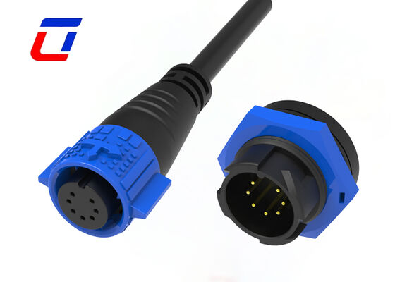 300V 5A 7ピン 防水接続 M19 プラスチック 男性 女性 データワイヤー ボード接続