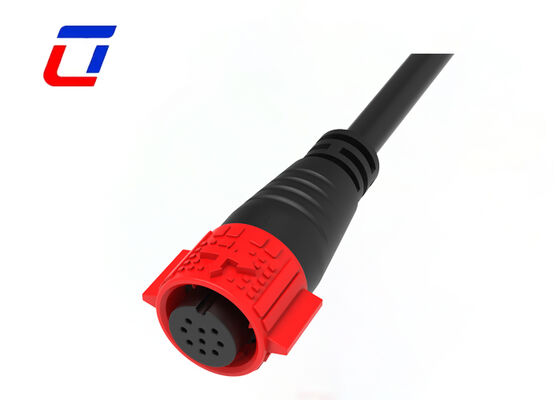5A 300V 9ピン M19 鋳型ケーブル接続 プッシュロック 防水データ接続