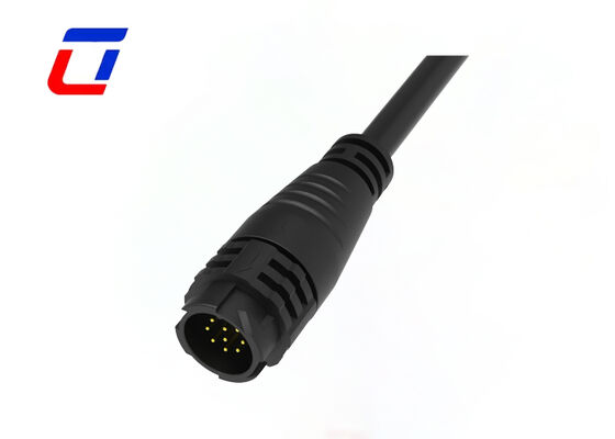 5A 300V 9ピン M19 鋳型ケーブル接続 プッシュロック 防水データ接続