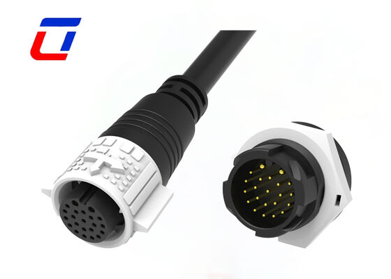 IP67 M19 防水クイックディスコネクト ワイヤー対基板コネクタ 2+20ピン 電源および信号用