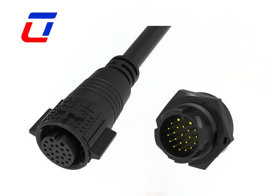 IP67 M19 防水クイックディスコネクト ワイヤー対基板コネクタ 2+20ピン 電源および信号用