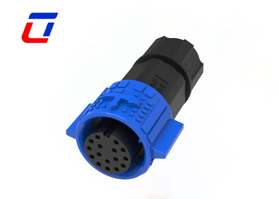 PA66 16ピン M19 パネルマウント円形コネクタ 5A IP67 防水クイックコネクタ