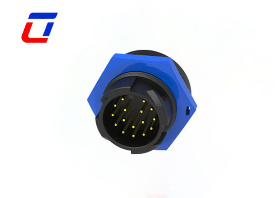 PA66 16ピン M19 パネルマウント円形コネクタ 5A IP67 防水クイックコネクタ