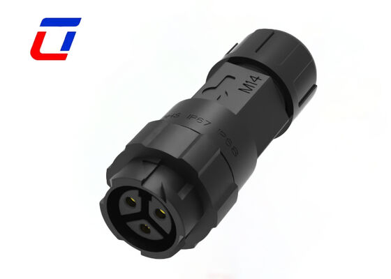 10A M16 3ピン電源コネクタ 防水 300V ワイヤー対ワイヤー丸型コネクタ