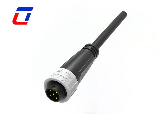 防水屋外ケーブルコネクタ 8A 125V プッシュロック M16 5ピン電源コネクタ