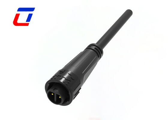 M16 IP67 2ピン 防水コネクタ 10A UL クイックロック電源コネクタ