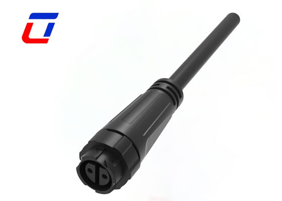 M16 IP67 2ピン 防水コネクタ 10A UL クイックロック電源コネクタ