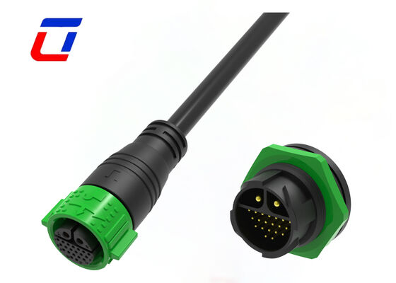 2+20ピン M25 20A+5A 電源信号コネクタ IP67 マルチピン防水コネクタ タイプ