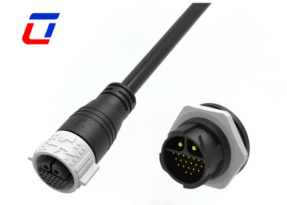 2+20ピン M25 20A+5A 電源信号コネクタ IP67 マルチピン防水コネクタ タイプ