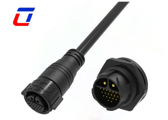 2+20ピン M25 20A+5A 電源信号コネクタ IP67 マルチピン防水コネクタ タイプ