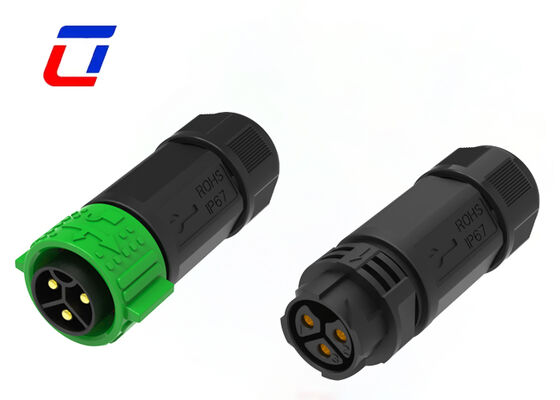 50A PA66 3ピン 防水円形コネクタ M25 600V IP67 電源クイックコネクタ