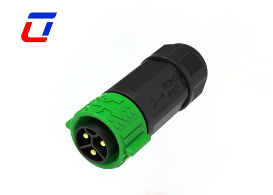 50A PA66 3ピン 防水円形コネクタ M25 600V IP67 電源クイックコネクタ