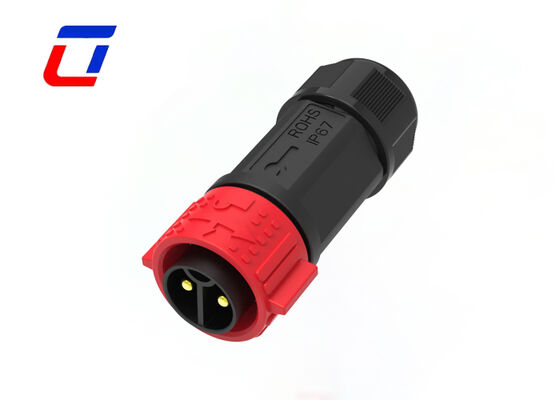 50A 高電流PA66 2ピンパネル 搭載電源コネクタ プッシュロック 600V 丸いコネクタ