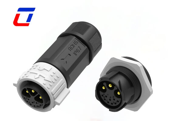 20A M25 産業用プラグ＆ソケット プッシュロック 3+9ピン 電源データコネクタ