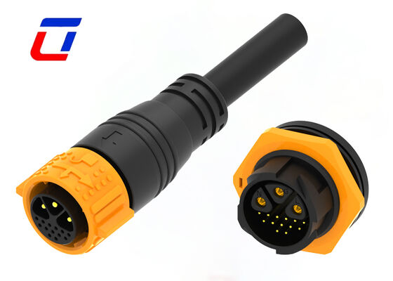 3+13ピン M25 マルチピン 男性 女性コネクタ PA66 防水 300V プッシュロックコネクタ