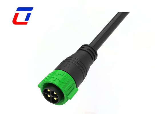 600V Quick Disconnect Wire Connectors M25 4 Pin Plastic PA66 IP67 Waterproof Connector
