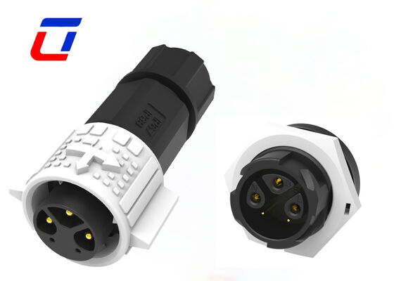 3+2 Pin M19 Panel Mount Connector Plastic PA66 15A+5A DC Waterproof Connector