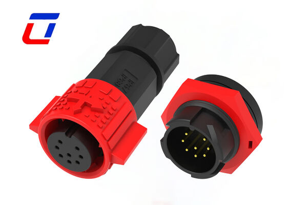 M19 8 Pin Waterproof Data Connector ODM Wire To Board 300V For LED Lighting Control