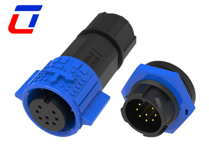 シグナル 5A 迅速ロック 防水円形接続器 8ピン M19 LED