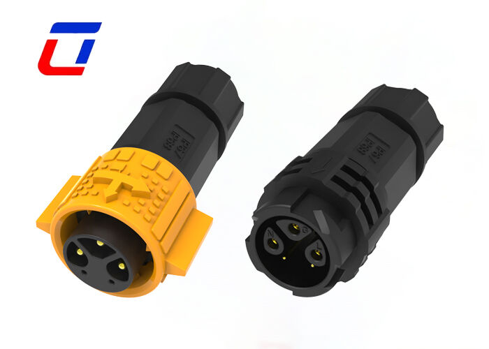 丸型マルチピンコネクタ 3+2ピン M19 15A 金メッキ ワイヤ-to-ワイヤ コネクタ