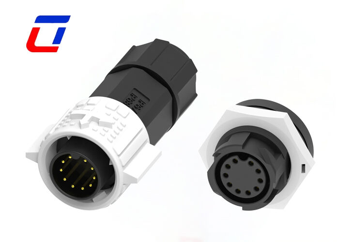 300V M19 10ピン ワイヤー対基板電源コネクタ クイックロック防水プラグソケット