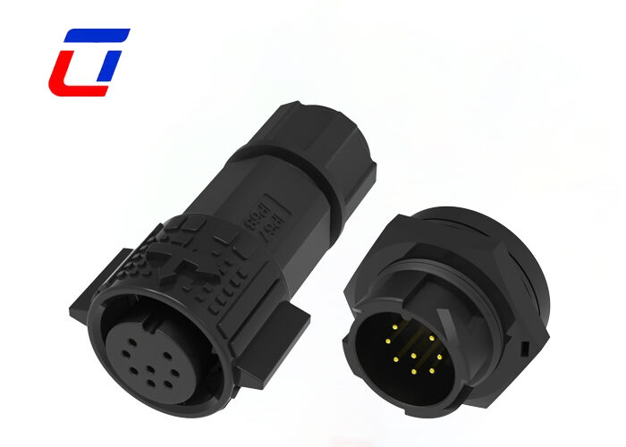 10A 8ピンの円形接続器 M19 プッシュロックワイヤー データの接続器