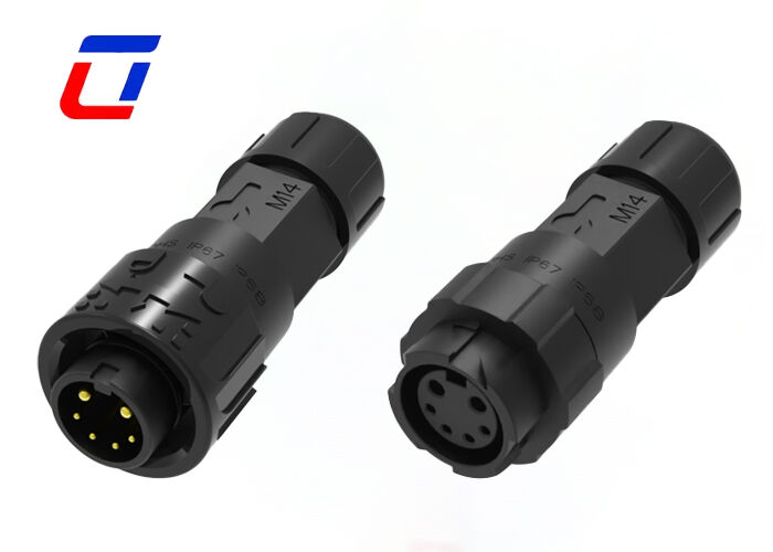 M16 300V 丸いコネクタ XLR 防水 2+4 マルチピンコネクタ 電源信号プラグ