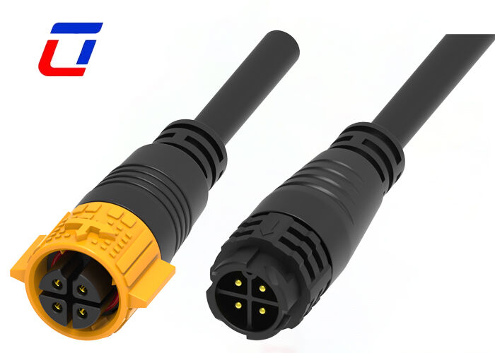 15A 4ピン 電線から電線への接続器 M19 PA66 防水プラスチック電源接続器