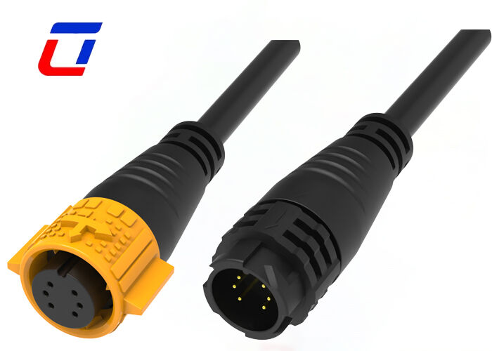 M19 男性から女性までのケーブルコネクタ OEM 6ピン 防水 300V データコネクタ