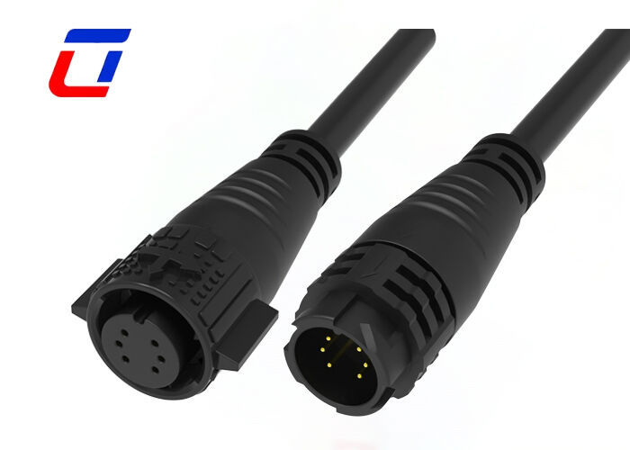 M19 6ピン 10A 金属接線 PA66 防水データ接続器