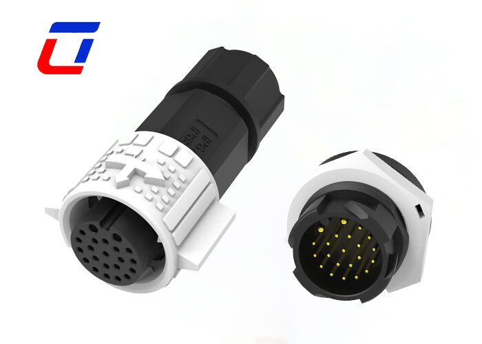 M19 2+20 円形マルチピンコネクタ プラスチック製 PA66 パワーデータ 迅速ロックコネクタ