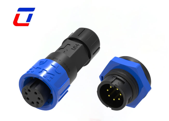 低電圧 300V M16 7ピン データ 迅速接続 IP67 防水 男性 女性 接続 中国